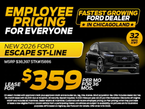 Ford Escape car lease promotion flyer