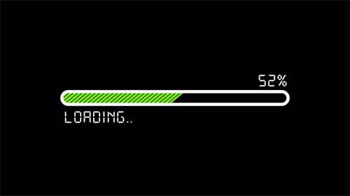 52% green pixel loading progress bar