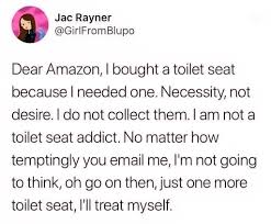 Tweet mocking Amazon over-targeted product recommendation