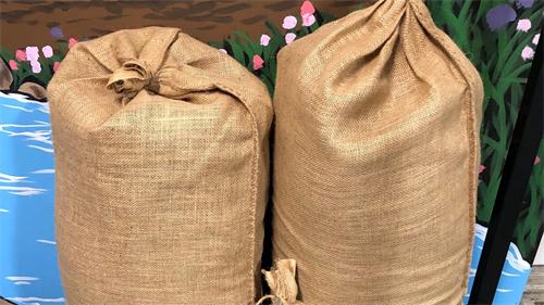 Human Composting burlap sacks
