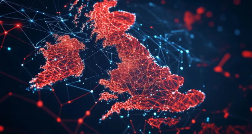 Digital mesh network map of United Kingdom